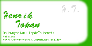 henrik topan business card